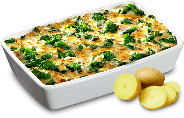 Kartoffel-Spinat-Gratin