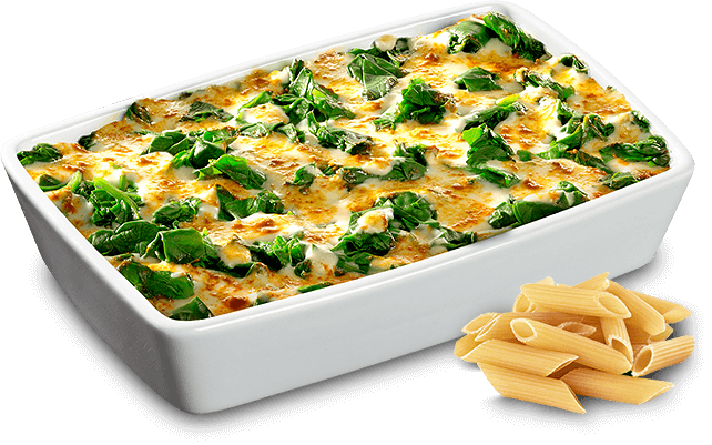 Nudel-Spinat-Gratin